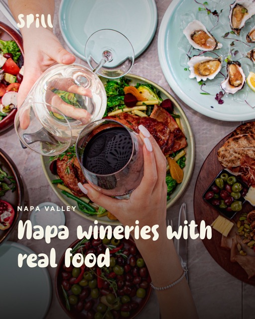 Napa wineries with real food